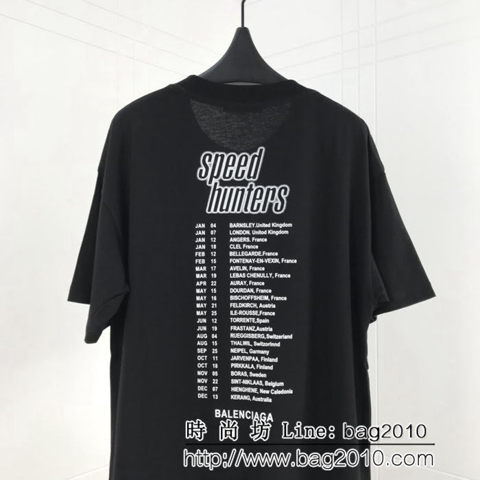 BALENCIAGA巴黎世家 18秋冬巴黎秀款 OS大版型 樂隊短袖 情侶款 ydi1628